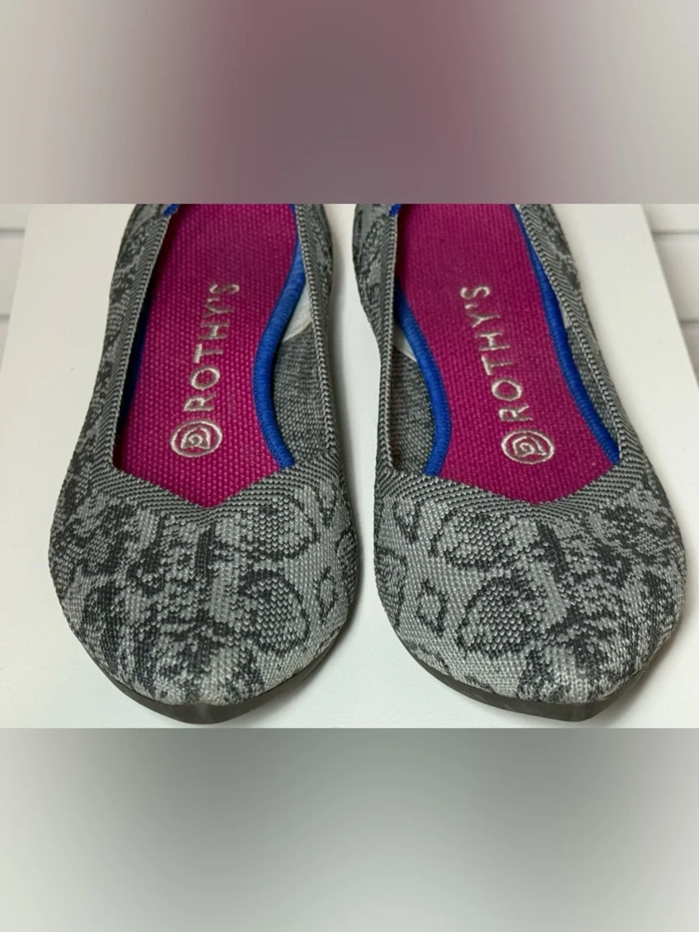 Rothy womens shoes ballet slippers flat slip on size 9 leopard print animal